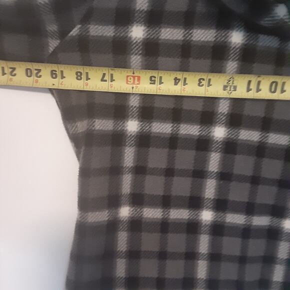 Eddie Bauer Mens Size XS Gray Plaid Fleece Sherpa Lined Snap Hoodie Shirt Jacket - Picture 6 of 7